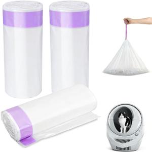 Liner Bags Compatible with Litter Box,Heavy-Duty and Durable Replacement,Litter Box 4 Accessories Compatible with for Hassle-Free Care,3 Rolls(63PCS)