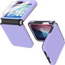 Compatible with Galaxy Z Flip 6 Case with Hinge Protection & 2 Screen Protector for Samsung Flip 6 Case with Flexible Hinge Protector, Slim Full Protective Phone Cover for Z Flip 6 5G (Violet)