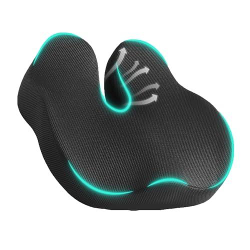 Gifts for Men Christmas Seat Cushion for Office Chair, Large Ergonomic Memory Foam for Sciatica, Hemorrhoid Pillow for Long Sitting Relief, 4.7" Thick Car Seat Cushions for Driving Seat Cushions