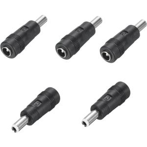 5 Pack DC Power Adapter 5.5x2.1mm Female to 5.5x2.5mm Male Converter, Barrel Plug Connector for Laptop Router LED Power Supply