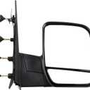 ECCPP Passenger Side Mirrors, Right Rear View Mirrors fit 2003-2013 For Ford E-150 E-250 2004-2013 For Ford E-350 E-450 Super Duty E-450 Econoline Black Manual Folding, 38.5 cm x 42 cm x 17.5 cm