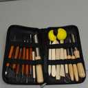 17Pcs Clay Sculpting Tools, Basic Clay Tools Kit, Polymer Clay Tools with Wooden Handles & Tool Bag, Practical Air Dry Clay Tools for Dotting, Carving, Molding, Pottery Kit for Adults Kids