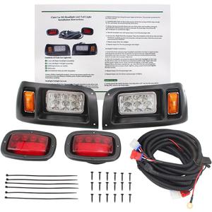 COOL STAR LED Lighting 12V Headlight Tail Light Kit Compatible with Club Car DS 1993-UP Gas & Electric Street Legal Golf Cart with Installation Instruction