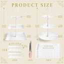 10 Piece Cake Stand Set 3 Tiered Tiered Cupcake Stands 1 Square and 1 Circular 5 Dessert Trays 1 cake tongs 2 Pack Pop Stand with Sticks Kit For Wedding Baby Shower Home Birthday Tea Party