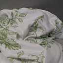 Sage Green Floral Tablecloth 70 Inch Round Vintage Chinoiserie Flower Green Table Cloth Spring Decorative Polyester Stain Resistance Round Table Cover for Party Picnic Kitchen Decor Outdoor