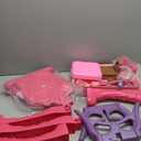 Toddler Vanity Magic Makeup Set Table & Chair Girl Toy Automatically Mirror with Music Light Pink Toys for 2 3 4 Year Old Girl Hair Salon Pretend Play Princess Dress Up Playset Valentine Gift age 3-5