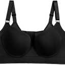 Push up Bra for Women Backless Smoothing Bra Full Back Coverage Deep V Neck Bra, Size 40D