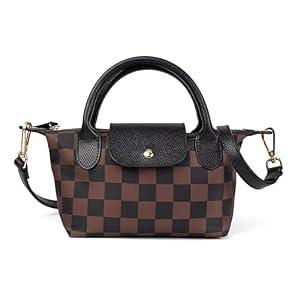 Nylon Tote Bag for Women,Removable Adjustable Shoulder Strap,Faux Leather Top Handles, Stylish Versatile Crossbody Handbag
