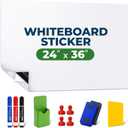 Magnetic Whiteboard Wall Sticker, Dry Erase Contact Paper, 24"x36"