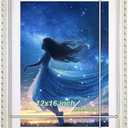 Betionol Diamond Painting Frames Fit For 30x40cm/12x16in Diamond Art Pictures or Family Photos, New Narrow Edge With Special Pattern Plaster Wood Frame For Wall Mount Photo Decoration (White)