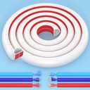 118 Inch Wall Cord Hider Self-Adhesive Flexible for TV Home Audio RG6 Coaxial Cable, PVC Cable Concealer for Home and Office, Cover Cable Raceways, White (3 M)