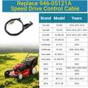 946-05121A Speed Drive Control Cable Compatible with MTD Troy-Bilt TB360 TB370 TB390ES Craftsman M310 M320 Cub Cadet SC500E+ Lawn Mowers, Replaces 946-05121 746-05121A 746-05121