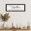 LuZhiQiang Master Bedroom Above Bed And So Together They Built A Life They Loved Farmhouse Wall Decor 16"6" Rustic Home Sign Small Wood Framed for Over Bed Hanging Wall Art (Black)