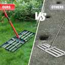 Zenhosit Lawn Leveling Rake - Lawn Leveler with 78" Adjustable Steel Handle, 30"x10" Ground Plate for Yard, Grass, Level Soil, Dirt Ground or Golf Field