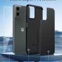 FNTCASE for Moto G-5G 2024 Case: Moto G 2024 Phone Case 14FT Military Grade Drop Protection with Screen Protector Shockproof Rugged Anti-Slip Sweat-Resistant Matte Dual Layer Daily Cover (Black)