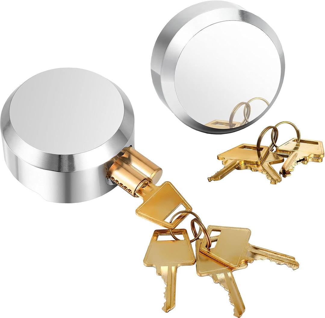 Hidden Shackle Padlocks Keyed Alike Trailer Puck Padlocks with Enlarged Lock Van Door Lock Reinforced Hidden Shackle(2 Pieces)