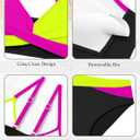 WIQI Girls Swimsuit Bikini Set 2 Piece Bathing Suits Color Block Criss Cross Swimwear, 11-2Y
