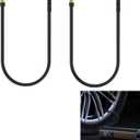 2PCS Universal Brass Screw Thread Tire Inflator Extension Tube, Air Pump Hose Adapter Suit for Car, Motorcycle, E-Bike, VG8 Extension Hose Quick Turn Inflation Attachments 19.69 inches