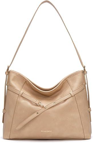 Montana West Hobo Purse for Women Adjustable Belt Buckle Hobo Bag with Adjustable Strap,Hobo Tan