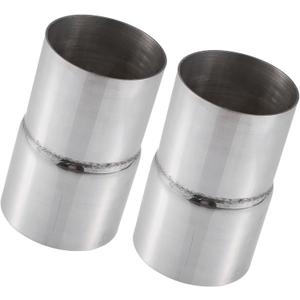 Car Exhaust Pipe Adapter Reducer Connector 2.25" ID to 2.5" OD Exhaust Expander Universal Stainless Steel Silver Tone (Set of 2) Durable Material