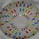 MAGCOLOR Hand Painted Colorful Woven Glass Crystal Salad & Fruit Bowl Decoration,Centerpiece For Home,Office,Wedding Decor, Fruit, Snack, Dessert, Server