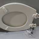 CHURCH Toilet Seat, Easy Clean Hinges Release for Deep Cleans, Durable Enameled Wood Seat, Round, Biscuit