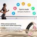 Womens Smart Ring Health Tracker Heart Rate Sleep Monitor 100+ Sports Modes Diamond Ladies Smart Ring for Women Pedometer Smart Rings for Android iOS Colorful Enamel Ring