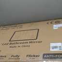 24x36 Inch LED Bathroom Mirror with Auto Sensor Lights, Black Framed Wall Bathroom Mirror, Backlit & Frontlit, Dimmable, Anti-Fog, 3 Colors, Memory Function, Smart Lighted Mirror for Vanity