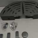 2 Pack Corner Shower Caddy Suction Cup Rust-proof aluminum alloy With 4 hooks No drilling required Removable Waterproof Nathroom Storage Rack for Shampoo, Shower Gel, Razors