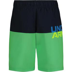 Under Armour Boys' Swim Trunk Shorts, Lightweight & Water Repelling, Quick Dry Material (Small, Vapor Green Color Block)