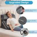 MEGCXIT 3PCS Bed Wedge Pillow for Headboard, Adjustable Wedge Pillow for Sleep Apnea, 23 Wide Triangle Pillow Wedge Set for After Surgery, Acid Reflux Relief, Snoring, Neck&Back Support, Grey