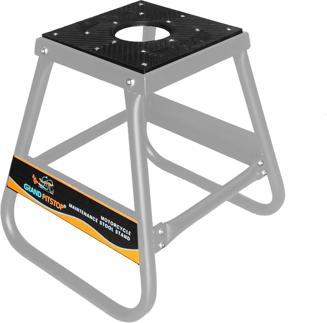 GRAND PITSTOP Motorcycle & Powersports Maintainence Stand Dirt Bike Stand,Universal Detachable Powder Coated non Slip Off Road Steel Heavy Duty Dirtbike Maintenance Motorcycle Box Stand (Silver)