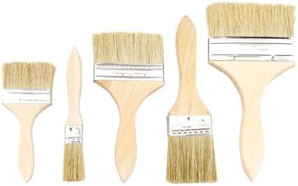 Paint Brush Set 5 Piece Paint Brushs for All Latex and Oil Paints & Stains Home Improvement Interior & Exterior Use