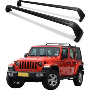 Grandroad Auto Roof Rack Cross Bars Fit for 2007-2024 Jeep Wrangler JK JL Gladiator JT(4 Doors Hard Top), Aluminum Jeep Roof Rack for Kayak Cargo Carriers Luggage, Easy to Install and Less Noise