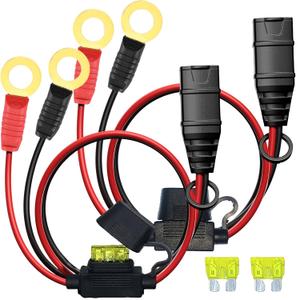 2 Pack GC008 X-Connect fit for NOCO Battery Charger Accessories Cables,M10 (3/8in) XL Eyelet Terminal,Replacement NOCO Battery Connector Smart Batteries Trickle Charger Cable