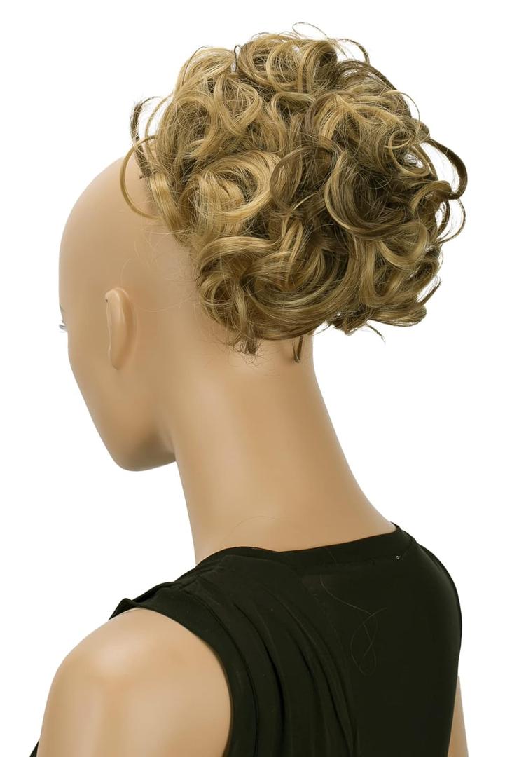 CAISHA Bun Hairpiece Ponytail Topknot Hepburn-Bun Scrunchie Updo Brown Blond Mix HK116