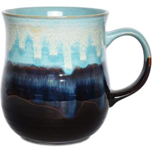 Bosmarlin Large Ceramic Coffee Mug, Big Tea Cup for Office and Home, 21 Oz, Dishwasher and Microwave Safe, 1 PCS (Pastel Blue)