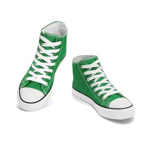 Womens High Top Canvas Sneakers, Lace up Fashion Tennis Shoes for Women Casual Classic Walking Shoe for Everyday Wear Green 11