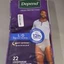 Depend Night Defense Adult Diapers, Incontinence Underwear for Men, Disposable, Overnight, Large, Grey, 22 Count