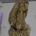 SAPPHIREWIGS Curly Lace Front Wigs Highlight Blonde Long Water Wave Synthetic Wig Pre-plucked Hairline Blonde for Black Women, 26inch