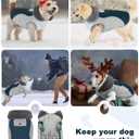 Doglay Dog Coat Waterproof Warm Dog Winter Jacket,Christmas Reflective Fleece Puppy Winter Coat with Harness Hole, Adjustable Snow Jacket for Large Dogs