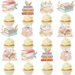 Storybook Cupcake Toppers Storybook Baby Shower Cake Decorations Storybook Baby Shower Decorations Cupcake Toppers for Reading Book Baby Birthday Party