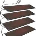 mestyl Heated Snow Melting Mats Outdoor, 10 x 30 Inch Heated Outdoor Mats, Snow and Ice Melting Mats No-Slip Winter Outdoor Heated Mats for Stair, Walkway, Steps, Sidewalks, Decks, Driveway, 4Pcs