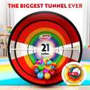 Extra-Large Play Tunnel for Toddlers 1-3 Years Pop-Up Baby Crawl Tube, Sensory Activity, Indoor & Outdoor Kids Toy, Collapsible for Easy Storage
