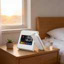 Digital Projection Alarm Clock, Weather Station with Temperature and Humidity, Dual Alarm for Bedrooms and Outdoor, Large LCD Screen, White