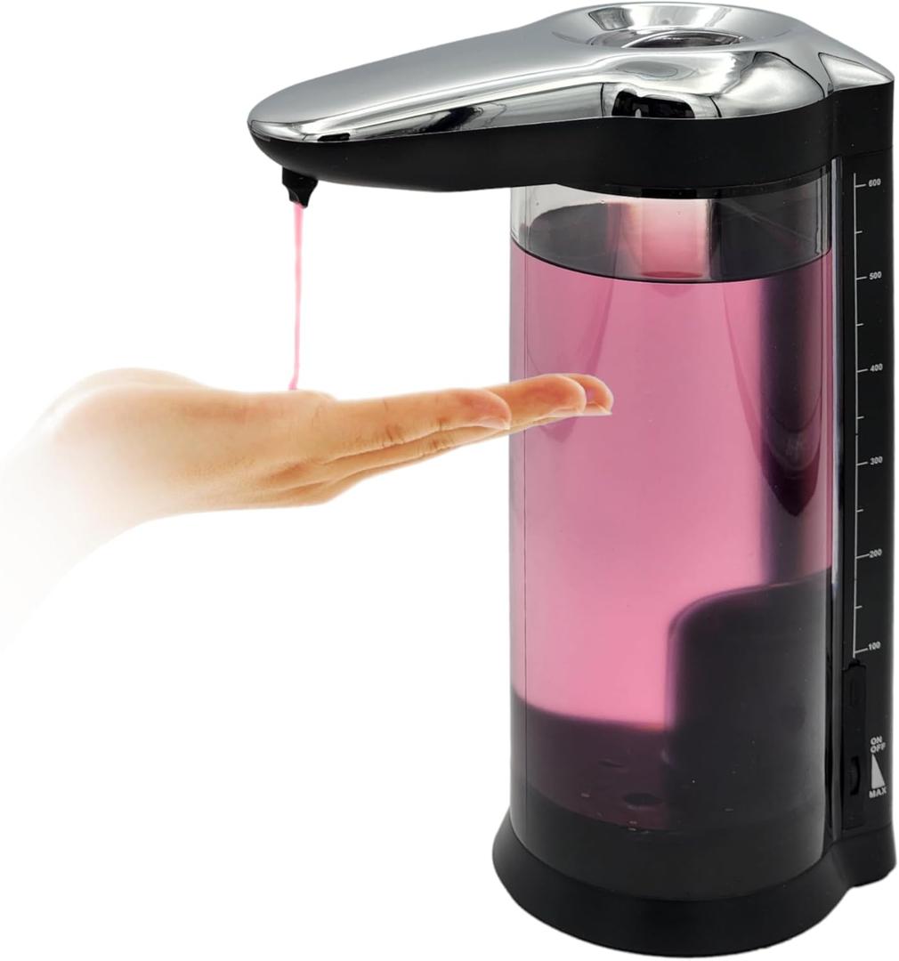 Rechargeable Automatic Soap Dispenser Touchless. Large 22oz Dual Wall Mountable or Countertop Liquid Hand Soap Dispenser for Kitchen Sink. Automatic Soap Dispenser Bathroom.