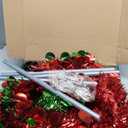 5 FT Collapsible Sequin Pop Up Christmas Tree with 90 LED Lights, Skinny Pencil Tinsel Xmas Tree with Stand for Apartments (Red Green)