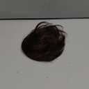 MY-LADY Messy Bun Hair Pieces Human Hair for Women Real Hairpiece Wavy Scrunchies Tousled Updo Donut Chignon Ponytail Extension Dark Brown