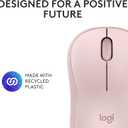 Logitech M240 Silent Bluetooth Mouse, Wireless, Compact, Portable, Smooth Tracking, 18-Month Battery, for Windows, macOS, ChromeOS, Compatible with PC, Mac, Laptop, Tablets - Rose