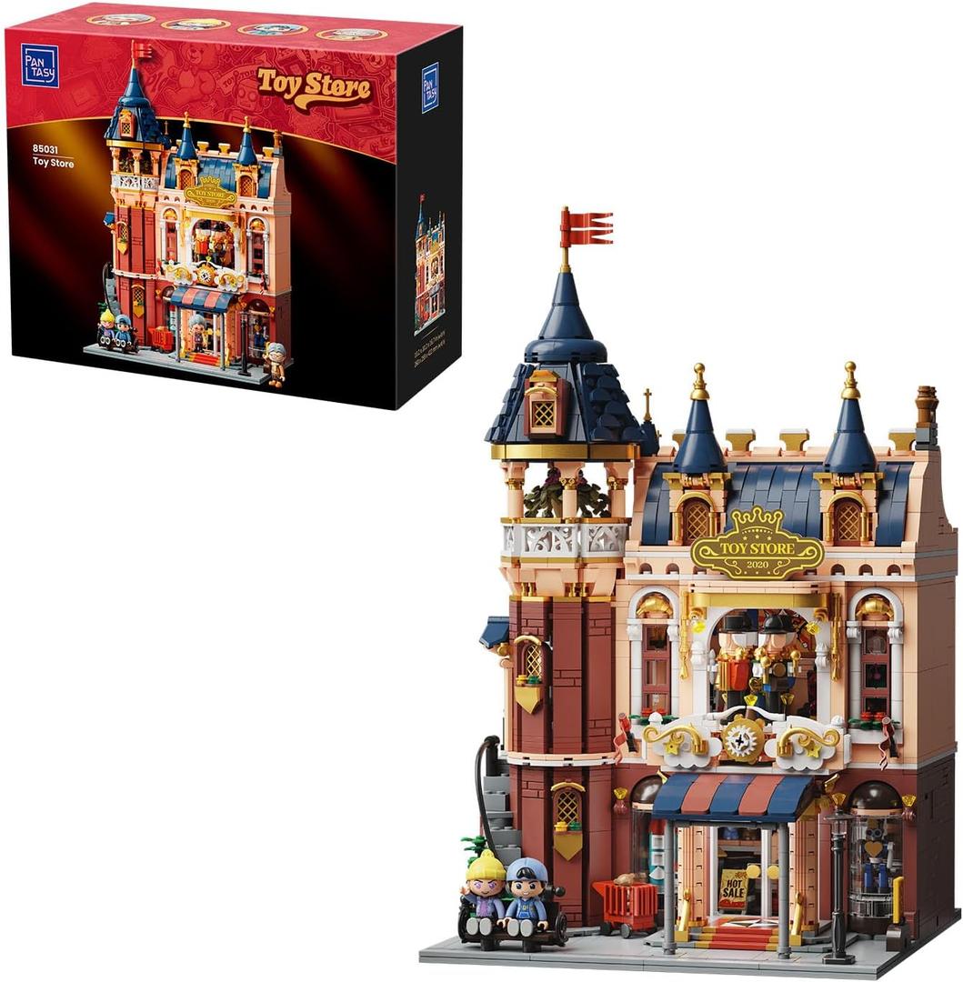 PANTASY Toy Shop Building Set for Adults, Nostalgic Modular Building with Detailed Facade & Interior Decoration, Creative Architecture Building Toy for Building Block and Design Lovers